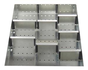 Bott Cubio metal drawer divider kit C 525x650x75mm high Bott Cubio Drawer Cabinets 525 x 650 Engineering tool storage cabinets 43020714 